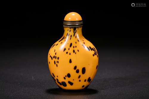 Chinese spash dots glass snuff bottle