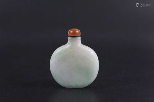 Chinese jadeite snuff bottle.