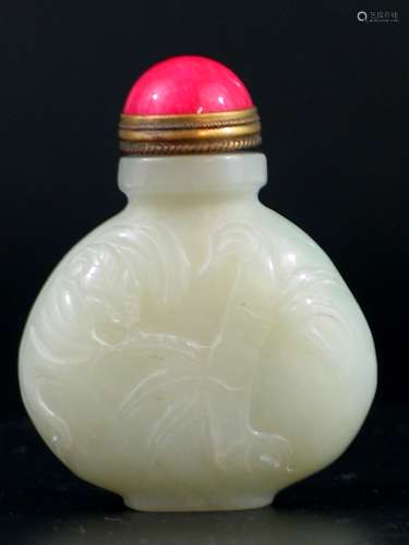 Chinese White Jade Snuff Bottle