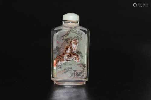 Chinese inside-painted glass snuff bottle