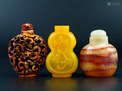 Three Chinese Snuff Bottles