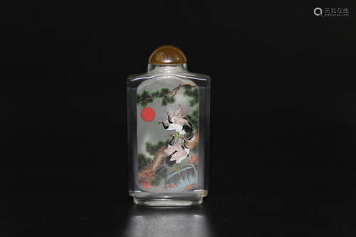 Chinese inside-painted glass snuff bottle