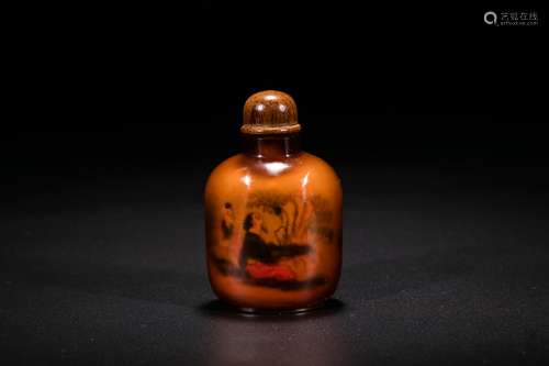 Chinese inside-painted glass snuff bottle.