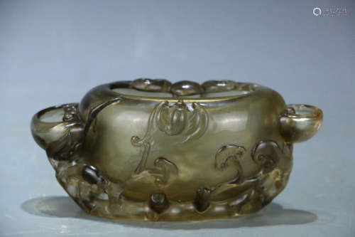 A CRYSTAL CASTED AUSPICIOUS PATTERN CENSER