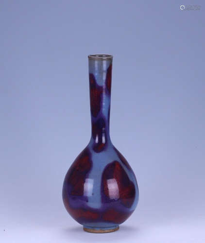 A JUNYAO BLUE AND RED GLAZE BILE VASE