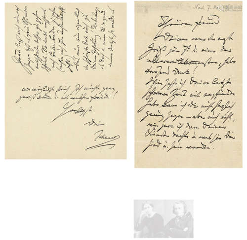 1896年作 勃拉姆斯 有关克拉拉·舒曼健康问题的重要信札