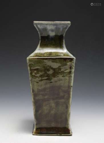 Chinese Shiwan Square Vase, 18th-19th Century