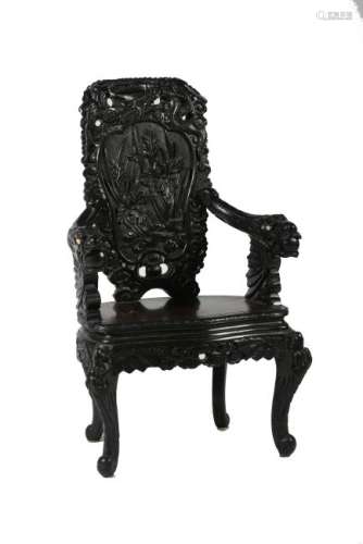 Meiji Era Japanese Dragon Chair