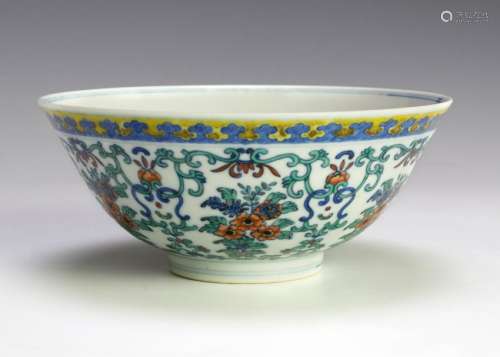 Chinese Famille Lotus Bowl, Daoguang Period