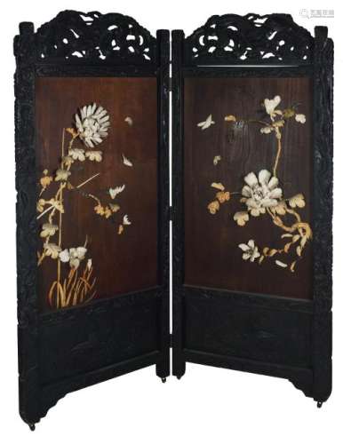 Japanese Carved Screen, Meiji Era