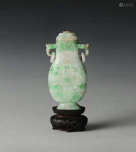 Small Chinese Jadeite Vase, 19th Century