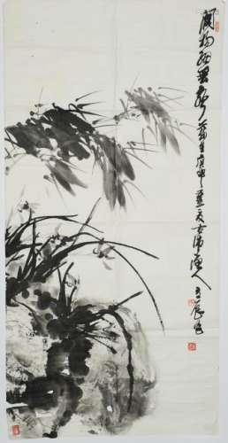 Ink of Bamboo & Flowers, Zhang Licheng, 19-20th C.
