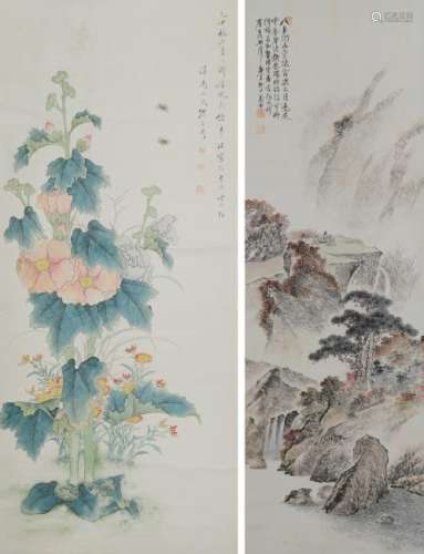 (2) Korean & Chinese Scroll Paintings