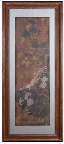 Chinese Painting of Pheasant & Birds on Silk, Copy