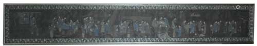 Framed Chinese Scroll Painting w/ People