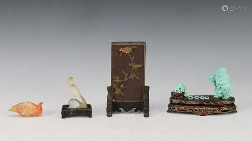 (4) Chinese Stone Carvings 19th - Early 20th C.