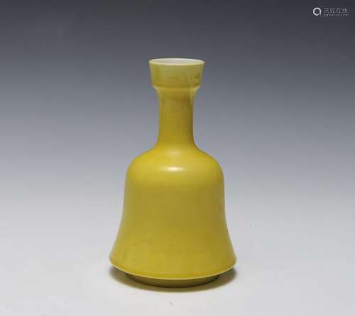 Chinese Yellow Glazed Bell Vase, Republic Period