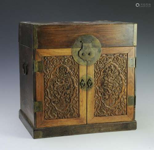 Chinese Huanghuali Scholar's Box, 18th -19th C.