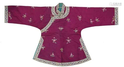Small Chinese Pink Lady's Robe, 19th Century