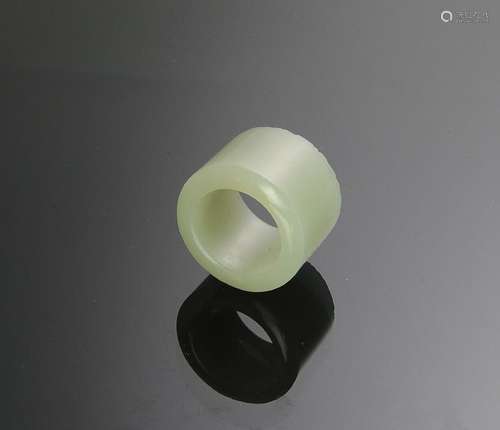 Chinese Jade Archer's Ring, Mid-Qing Dynasty