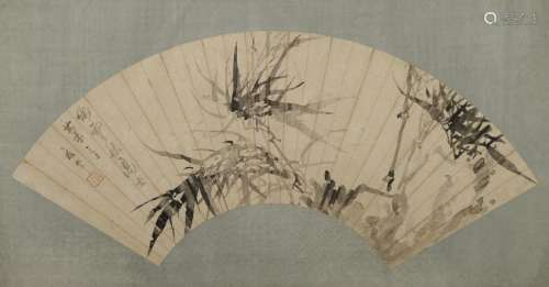 Painting of Bamboo on Fan, Xia Yun