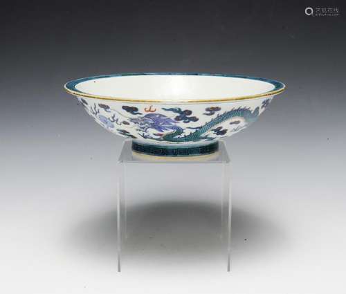 Imperial Chinese Doucai Dragon Bowl, Daoguang