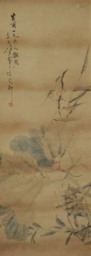 Painting of Bird & Flowers, Ren Xun (1835-1893)