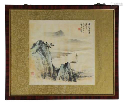 Landscape Painting, Huang Junbi given to Guo Jian