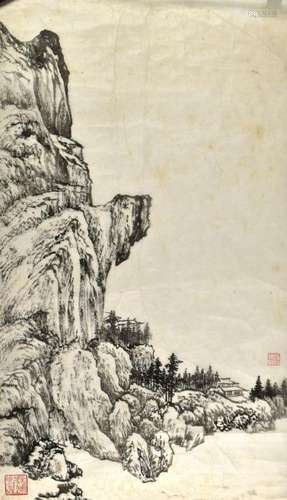 Draft Painting of Landscape, Pu Ru (1896 - 1963)