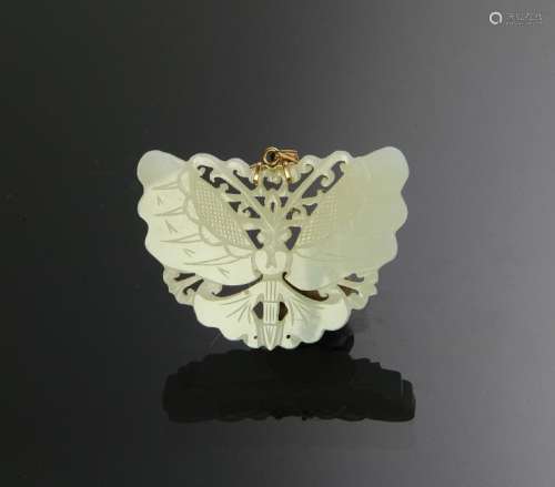 Chinese White Jade Butterfly, 18th - 19th Century