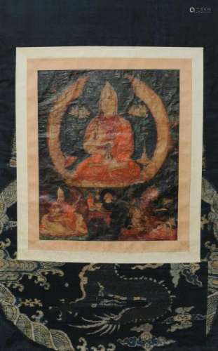 Framed Tsongkhapa Thangka, 18th Century