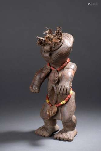 Statuette à tête formant vase | Cameroun Terre cui...