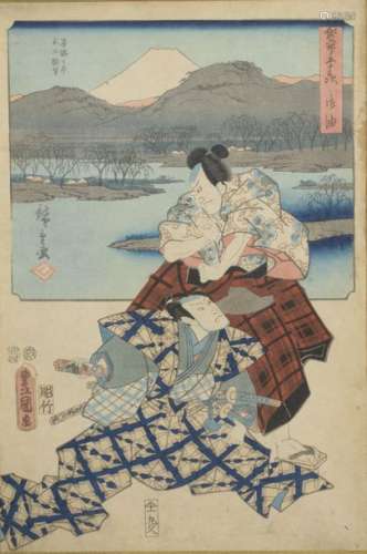 D'après Hiroshige (1797 1858). Deux estampes forma...
