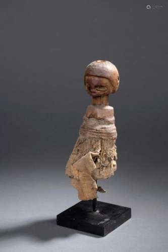 Statuette | Congo Bois, tissu et fibre (incomplète...