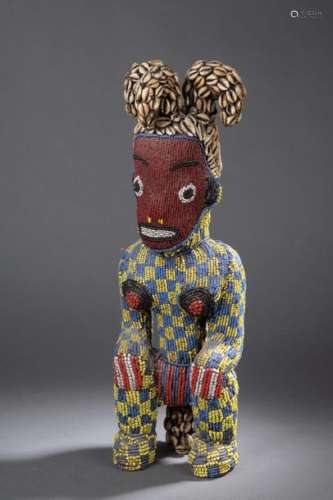 Statuette perlée | Cameroun Haut. 50 cmStatuett...
