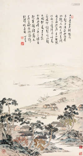 溥儒（1896～1963） 千山叠翠 立轴 设色纸本