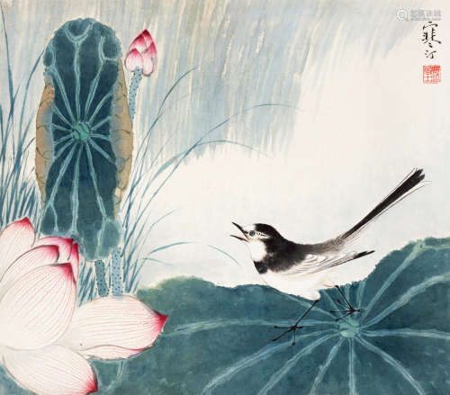 江寒汀（1904～1963） 清趣 立轴 设色纸本