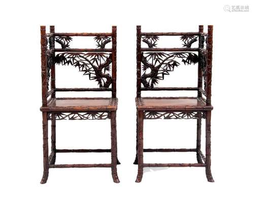 A PAIR OF CHAIRS Japan, first half of the 20th cen...