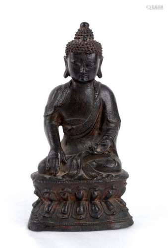 A BRONZE FIGURE OF BUDDHA China, Ming dynasty 18 c...