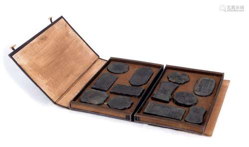 TWELVE INK STONES China, Qing dynasty the biggest ...