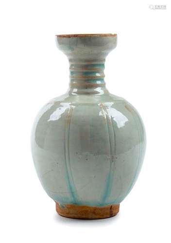 A QINGBAI GLAZED BOTTLE VASE China, Song dynasty, ...