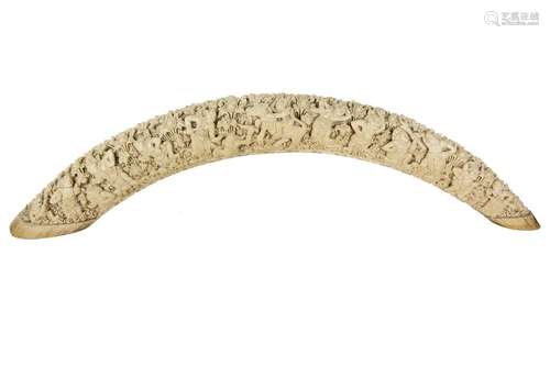 THE ‘RAMAYANA’ IVORY TUSK Indonesia, late 19th ear...