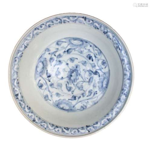 A ‘BLUE AND WHITE’ DISH China, Ming dynasty, late ...