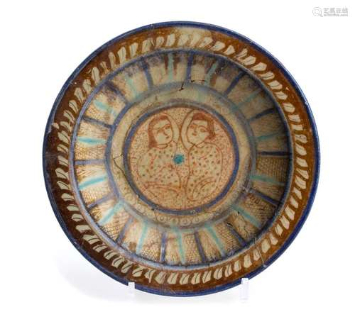 A PAINTED DISH Iran, 12th–13th century 5,5 x 23,5 ...