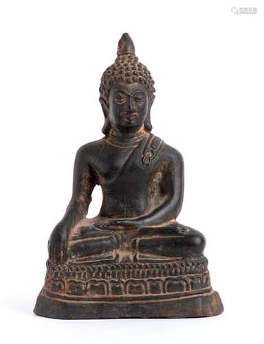 A BRONZE BUDDHA South East Asia, 19th century 13,3...