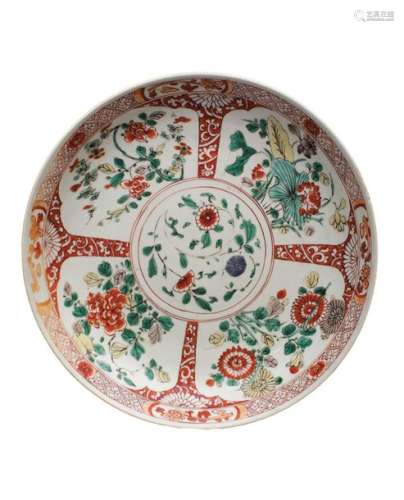 A ‘FAMILLE VERTE’ DISH China, Kangxi period 27 cm ...