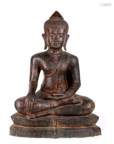 A BRONZE BUDDHA South east Asia, 20th century 81x5...