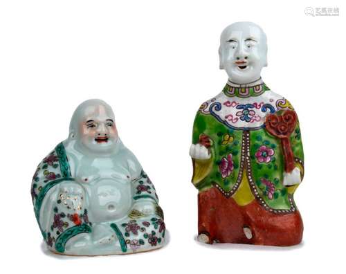 TWO POLYCHROME FIGURES China, 19th 20th century 10...