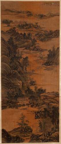 AN INK ON PAPER LANDSCAPE SCROLL China, 20th centu...