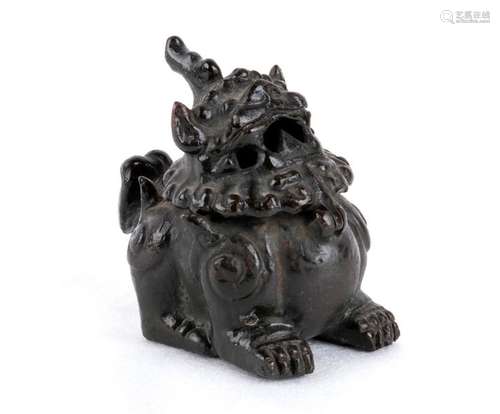 A BRONZE QILIN SHAPED INCENSE BURNER China, Qing d...